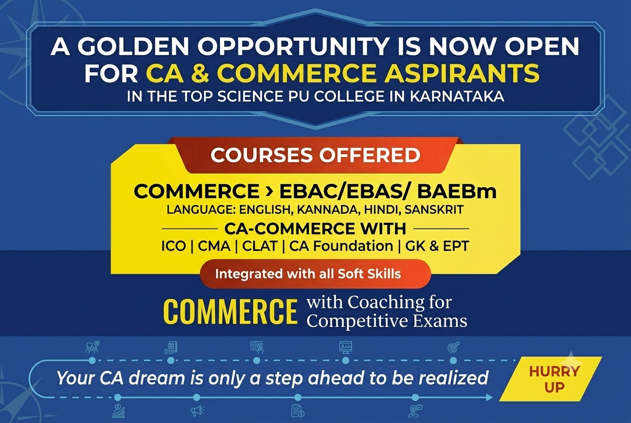 PU Commerce at Excel PU College — EBAC, EBAS & CA/CLAT Coaching in Belthangady, Dakshina Kannada